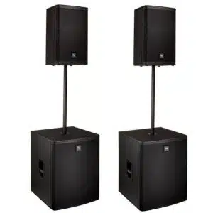 JBL PRX612M + JBL PRX618S (aktyvios+stovai+SUB) 3200W nuoma