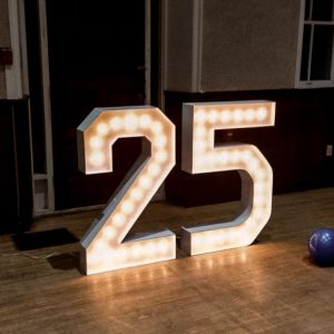 Šviečiančių skaičių nuoma 25m.