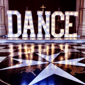 Šviečiančių raidžių nuoma DANCE
