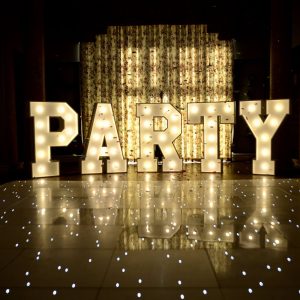 Šviečiančių raidžių nuoma PARTY